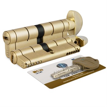 Цилиндровый механизм Mottura (Моттура) с вертушкой C39F363601RLC5 (72 мм/31+10+31), ЛАТУНЬ (PVD) (верт. 99.506) - фото 130452