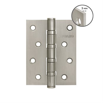 Петля Fuaro (Фуаро) универсальная HEAVY IN4400U SN (матовый никель) 100х75х3 мм - фото 132690