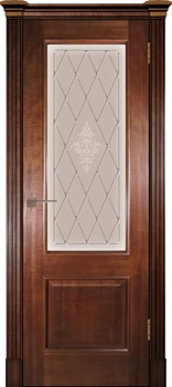 Дверь шпонированная Прага остекленая - фото 38378