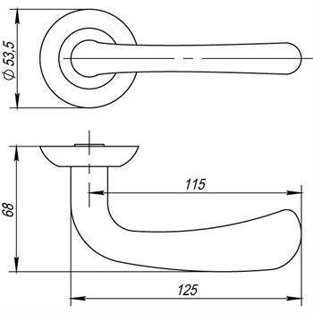 Ручка Punto (Пунто) раздельная SIMFONIA TL SN/CP-3 матовый никель/хром - фото 81195 Ручка Punto (Пунто) раздельная SIMFONIA TL SN/CP-3 матовый никель/хром - фото 81195