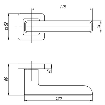 Ручка Punto (Пунто) раздельная K.QR52.MARS (MARS QR) SN/WH-19 матовый никель/белый - фото 81252