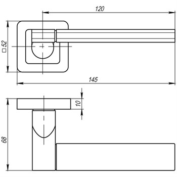 Ручка Punto (Пунто) раздельная K.QR52.GALAXY (GALAXY QR) GR/CP-23 графит/хром - фото 81325