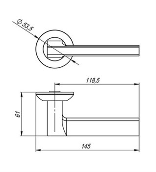 Ручка Punto (Пунто) раздельная BLADE TL/HD BL-24 черный - фото 81609
