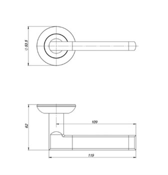 Ручка Punto (Пунто) раздельная AXIS ZR/HD BL-24 черный - фото 81617