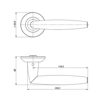 Ручка Punto (Пунто) раздельная SUPREME ZR/HD ABG-6 бронза - фото 81620