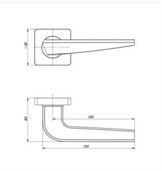 Ручка Punto (Пунто) раздельная BIO ZQ/HD GR-23 графит - фото 81623