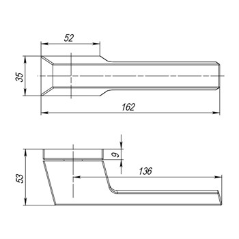 Ручка Punto (Пунто) раздельная K.QSL52.TITAN СP/WH-19 хром/белый - фото 81646