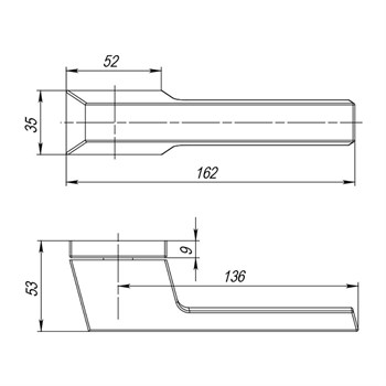 Ручка Punto (Пунто) раздельная K.QSL52.TITAN BL-24 черный - фото 81649