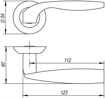 Ручка Fuaro (Фуаро) раздельная R.AR54.BOSTON (BOSTON AR) 140mm CP-8 хром - фото 81944