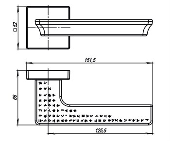 Ручка Armadillo (Армадилло) раздельная MATRIX USQ7 CP-8 Хром - фото 82406