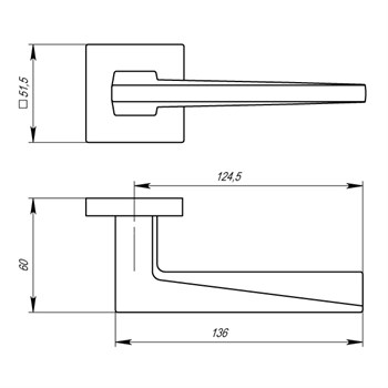 Ручка Armadillo (Армадилло) раздельная K.USS52.MORI (MORI USS) BL-26 черный - фото 82504