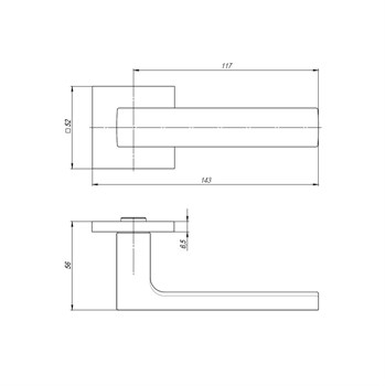 Ручка Armadillo (Армадилло) раздельная K.USS52.SKY (SKY USS) WH-19 белый - фото 82652