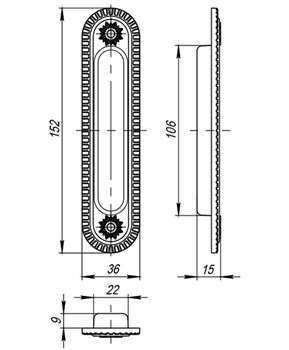 Ручка Armadillo (Армадилло) для раздвижных дверей SH.CL152.010 (SH010/CL) FG-10 французское золото - фото 82804 Ручка Armadillo (Армадилло) для раздвижных дверей SH.CL152.010 (SH010/CL) FG-10 французское золото - фото 82804