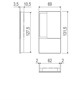 B30003.01.32 AGB (АГБ) Ручка WAVE под цилиндр (мат хром), для раздвижных дверей - фото 82941