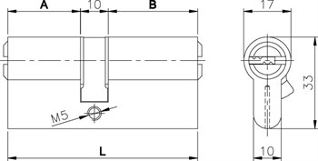 Цилиндровый Kale kilit (Кале килит) механизм 164 BN/80 (30+10+40) mm латунь 5 кл. - фото 82988 Цилиндровый Kale kilit (Кале килит) механизм 164 BN/80 (30+10+40) mm латунь 5 кл. - фото 82988