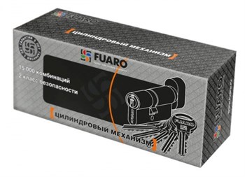 Цилиндровый Fuaro (Фуаро) механизм (R302/60) R3002Knob60(25+10+25) CP хром 5Key с вертушкой - фото 83342