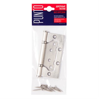 Петля Punto (Пунто) универсальная без врезки IN4200W-HD SC (200-2B/HD 100x2,5) мат. хром - фото 86022