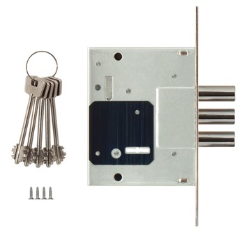 Замок Kale kilit (Кале килит) врезной сувальдный 257/L (тех. упаковка), 5 кл. (кл. 40 мм) - фото 86355