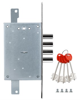 Замок Guardian (Гардиан) врезной сувальдный ЗВ 20.02 Т с тягами, 5 кл. /123:223/ - фото 86393