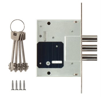 Замок Kale kilit (Кале килит) врезной сувальдный 257/L (тех. комплектация), 4 кл. - фото 86423