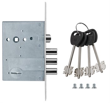 Замок Guardian (Гардиан) врезной сувальдный с защёлкой ЗВ 50.11, 4 кл. /123:125/ - фото 86448