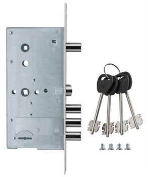 Замок Guardian (Гардиан) врезной сувальдный с задвижкой и защёлкой ЗВ 50.15, 4 кл. /123:159/ - фото 86469