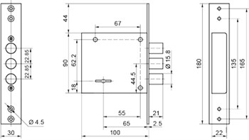 Замок Border (Бордер) врезной сувальдный ЗВ8-8 Г/15, 5 кл. /87310/ - фото 86653