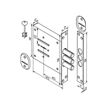 Замок kerberos (KERBEROS) врезной сувальдный 111.21.003, 3 кл. - фото 86757