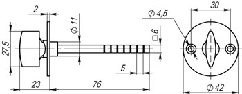 Ручка Armadillo (Армадилло) поворотная SB-30/6-GP-2 (золото) - фото 86863