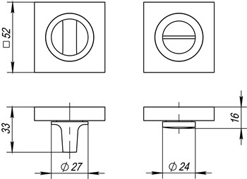 Ручка Fuaro (Фуаро) поворотная BK6.K.KM52 (BK6 KM) AB/GP-7 бронза/золото - фото 86882