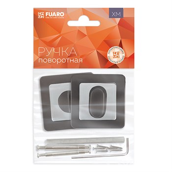 Ручка Fuaro (Фуаро) поворотная BK6.K.XM52 (BK6 XM) GR/CP-23 графит/хром - фото 87202