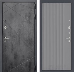 Входная дверь LOFT 29 - Серый рельеф софт