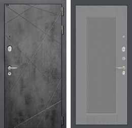 Входная дверь LOFT 30 - Серый рельеф софт