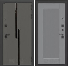 Входная дверь CARBON 30 - Серый рельеф софт