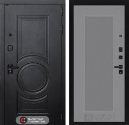 Входная дверь GRAND 30 - Серый рельеф софт