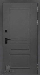 Дверь входная взломостойкая Сенатор плюс SOLID, цвет cерый нубук soft, панель - light 2110 (зеркало) цвет Капучино велюр
