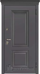 Дверь входная уличная Гранит Термо, цвет Горький шоколад, панель - aurum цвет Магнолия гладкая