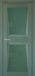 Дверь межкомнатная Перфекто (Perfecto) 103 зеленый бархат остекленная