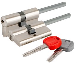 Цилиндровый механизм Cisa (Чиза) под вертушку (дл. шток) ASIX PRO OE307-12.12 (70 мм/35+10+25), НИКЕЛЬ