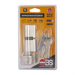 Цилиндровый механизм Kale kilit (Кале килит) с вертушкой 164 OBS SCE/90 (35+10+45) mm никель 5 кл.