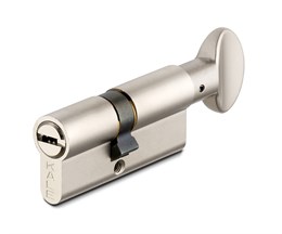 Цилиндровый механизм Kale kilit (Кале килит) с вертушкой 164 BM/100 (40+10+50) mm никель 5 кл.