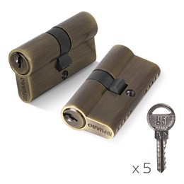 Цилиндровый Fuaro (Фуаро) механизм (100 ZA/60) 1000ZAKey60(25+10+25) AB бронза 5Key