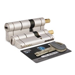 Цилиндровый механизм Mottura (Моттура) под вертушку C55F464601C5 (92 мм/41+10+41), МАТ.НИКЕЛЬ