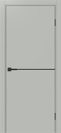Неаполь_202 молдинг алюм.чёрн. ЭКО-шпон Агат серый