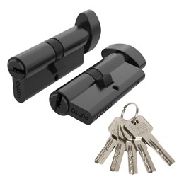 Цилиндровый Punto (Пунто) механизм Z3002Knob80(35+10+35) с вертушкой BL черный