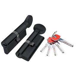 Цилиндровый Fuaro (Фуаро) механизм (D-PRO502/60) D-PRO5002Knob60(25+10+25) BL черный 5Key