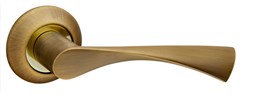 Ручка Fuaro (Фуаро) раздельная CLASSIC AR AB/GP-7 бронза/золото, квадрат 8x140 мм
