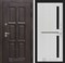 Входная дверь Лондон 02 - Сандал белый, стекло черное - фото 103984