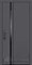 Дверь входная уличная Обсидиан Термо, цвет Серая эмаль, вставка черное стекло, панель - light 2110 (зеркало) цвет Серый велюр - фото 108014