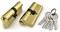 Цилиндровый Fuaro (Фуаро) механизм (100 ZA/70) 1000ZAKey70(30+10+30) PB латунь 5Key - фото 118264